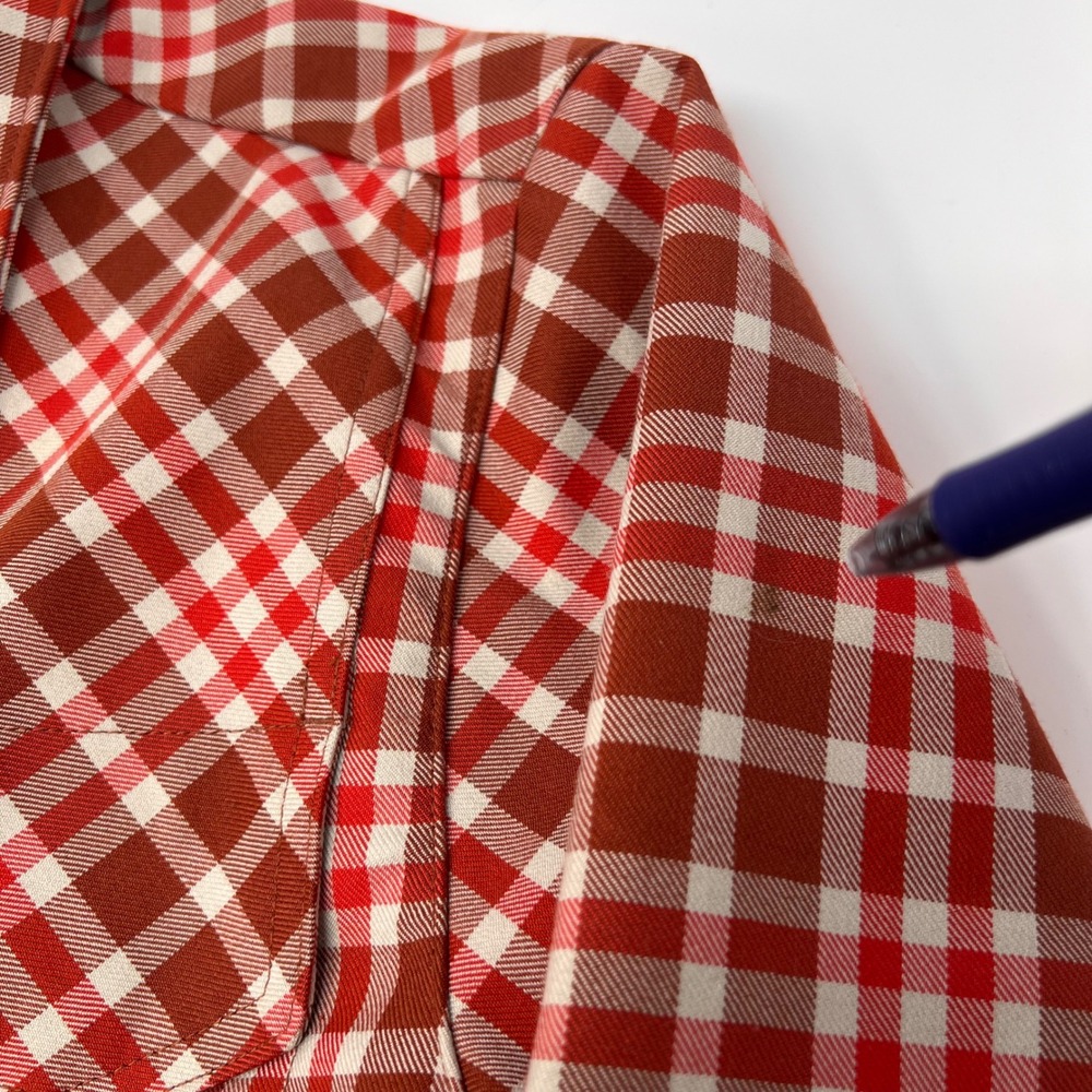 LL Bean Traverse Soft Shell Jacket Mens XL Tall Zip Button Plaid Outdoor *read - Picture 9 of 10